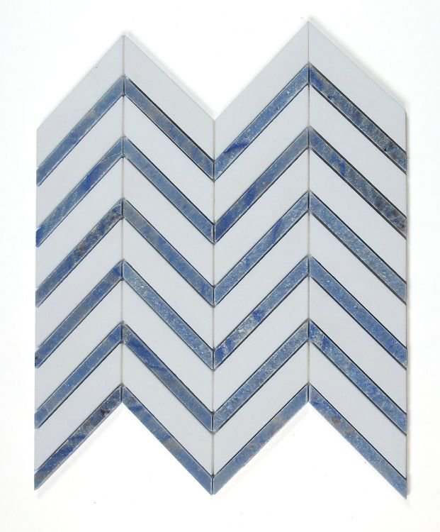 Chevron Royal Sapphire 12 x 12