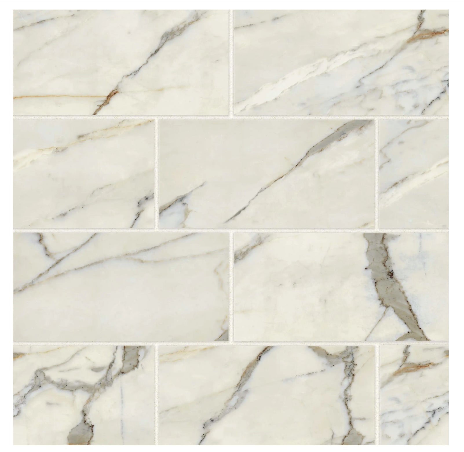 Classic 2.0 12" x 24" Floor & Wall Tile in Calacatta Oro Glossy - Hexagon Interiors