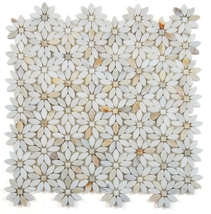 Daisy Wild Calacatta Gold 12.75 x 13.25 - Hexagon Interiors
