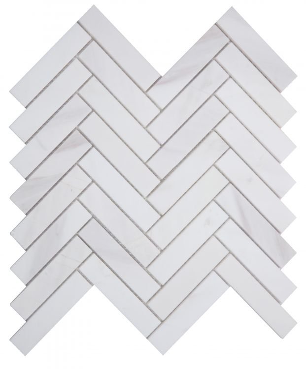 Herringbone White 11.25 x 11.25 - Hexagon Interiors