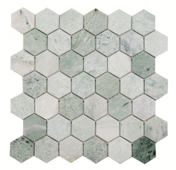 Hexagon Green 2 x 2 11.75 x 12 - Hexagon Interiors