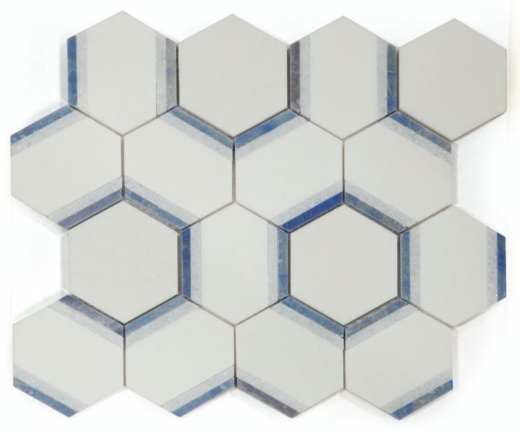 Hexagon Royal Sapphire 12 x 13.75 - Hexagon Interiors