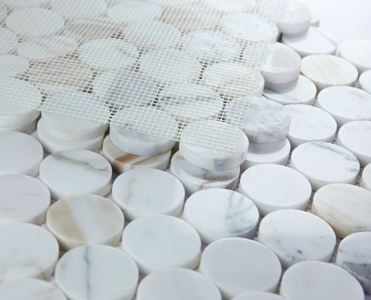 2” Penny Marble Large Calacatta Polished 11.75 x 12