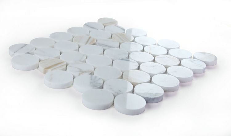 2” Penny Marble Large Calacatta Polished 11.75 x 12