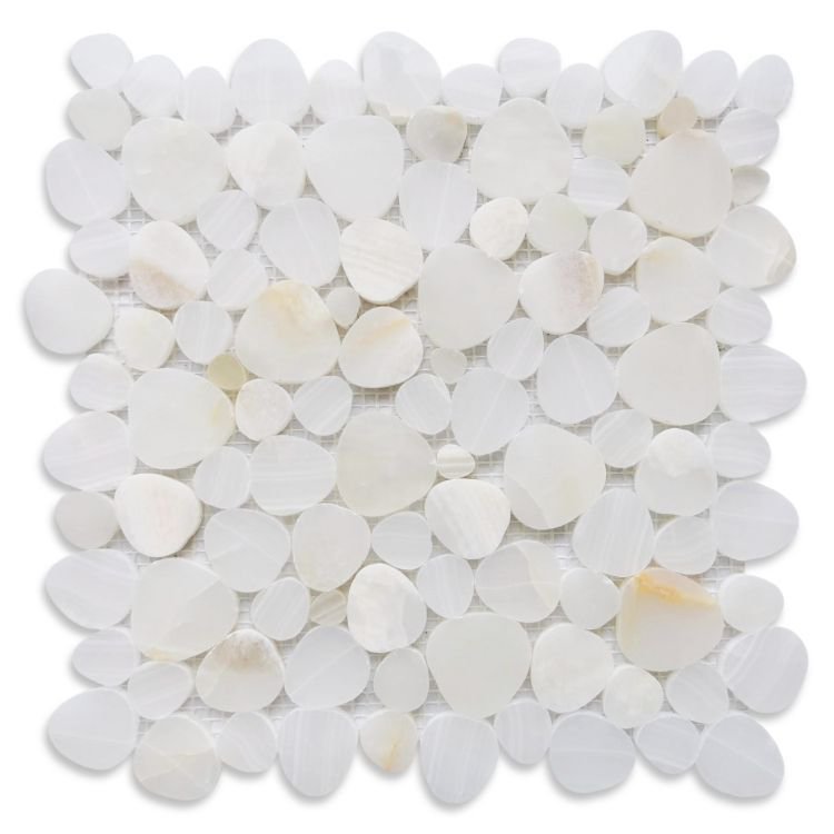 Aphrodite Onyx White Honed 12 x 12 - Hexagon Interiors