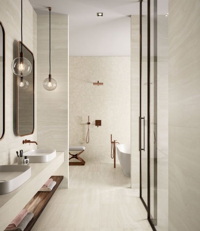 Appia Vein Cut Ivory Matte 24 x 48 - Hexagon Interiors