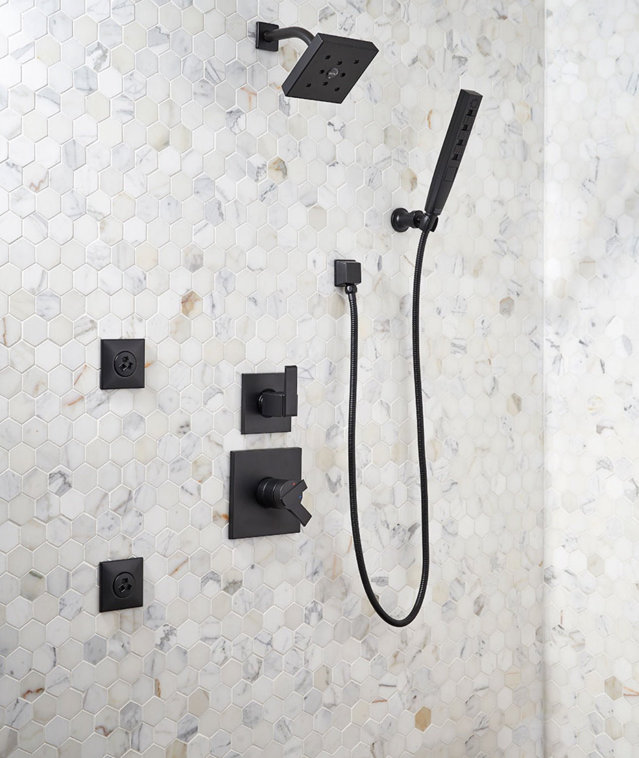 Calacatta Gold 2” Hexagon Polished Mosaic Tile