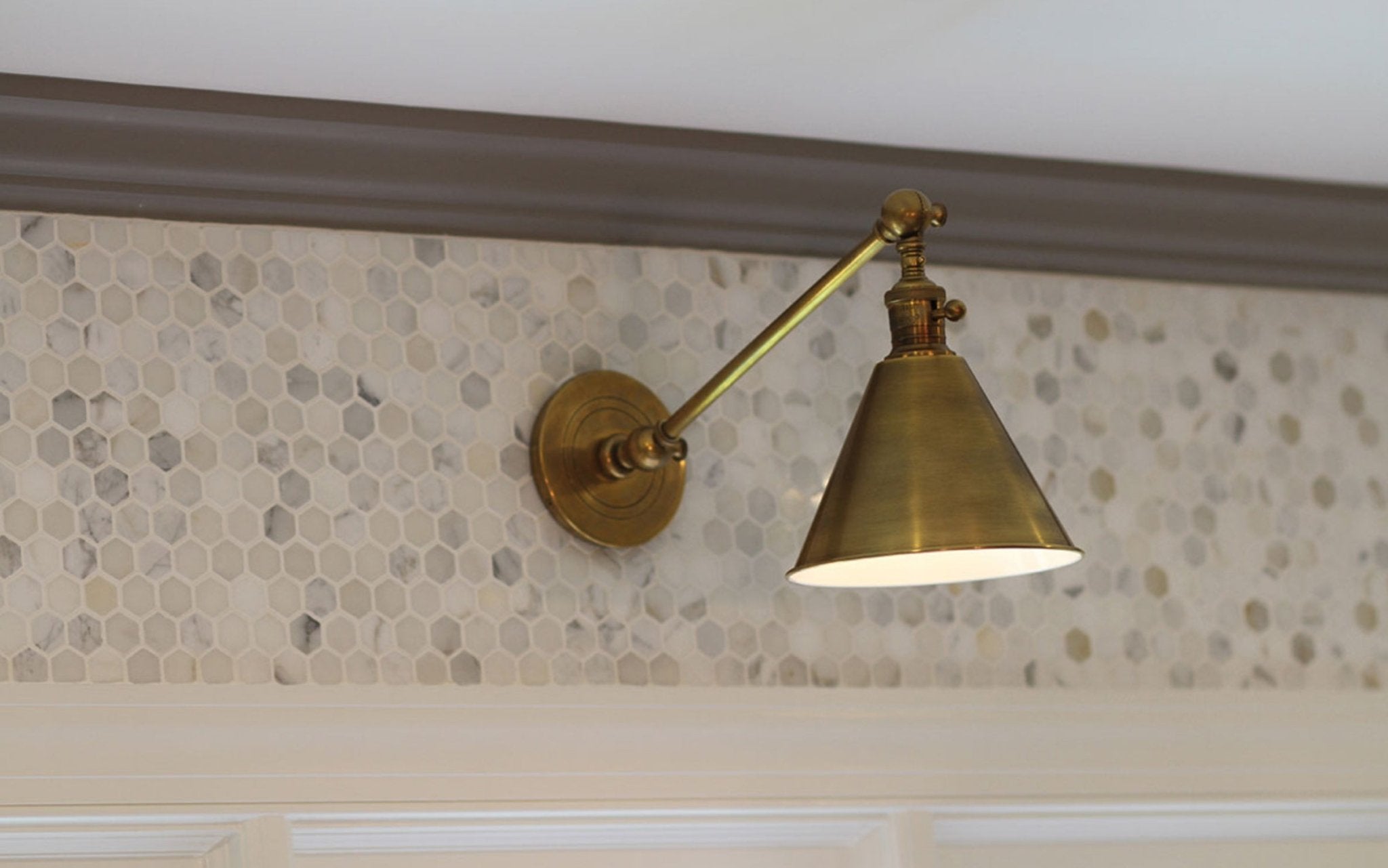 Calacatta Gold 2” Hexagon Polished Mosaic Tile