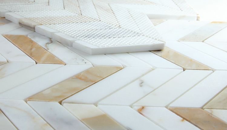 Chevron Calacatta Gold Honed 11 x 11