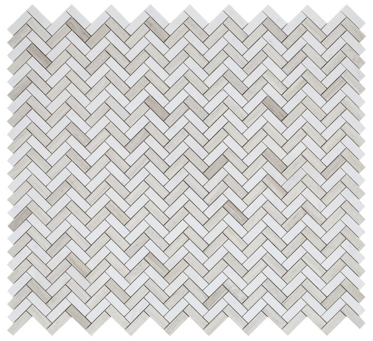 Chevron Haisa + Bianco Dolomite 11 x 12.50