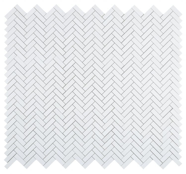 Chevron Long Thassos 11 x 12.50