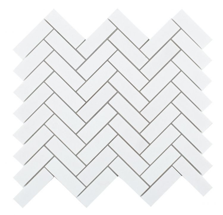 Chevron Long Thassos 11 x 12.50