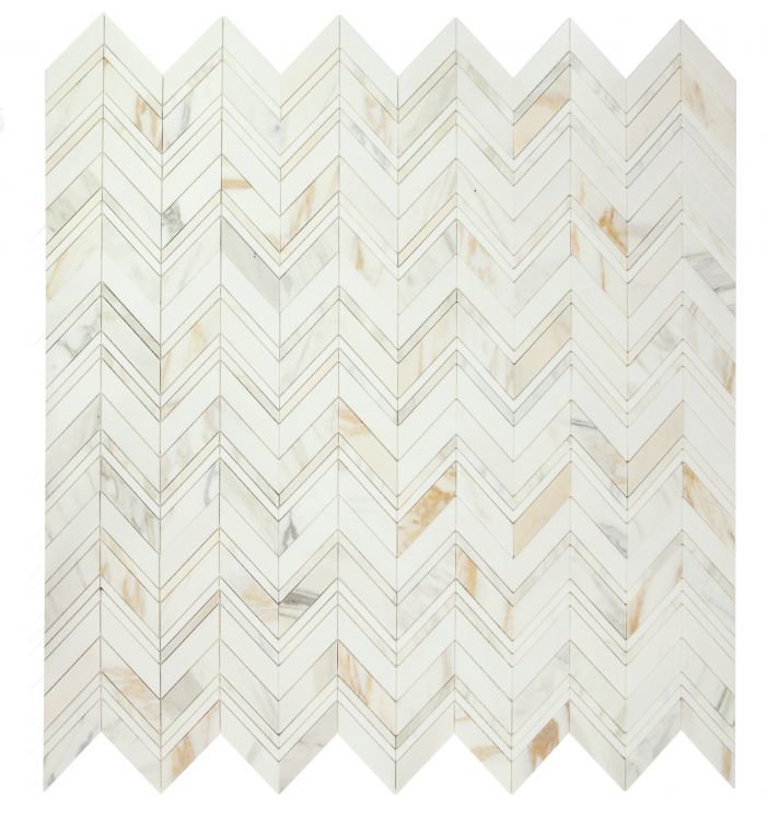 Chevron Ravenna Calacatta 11.75 x 12.25