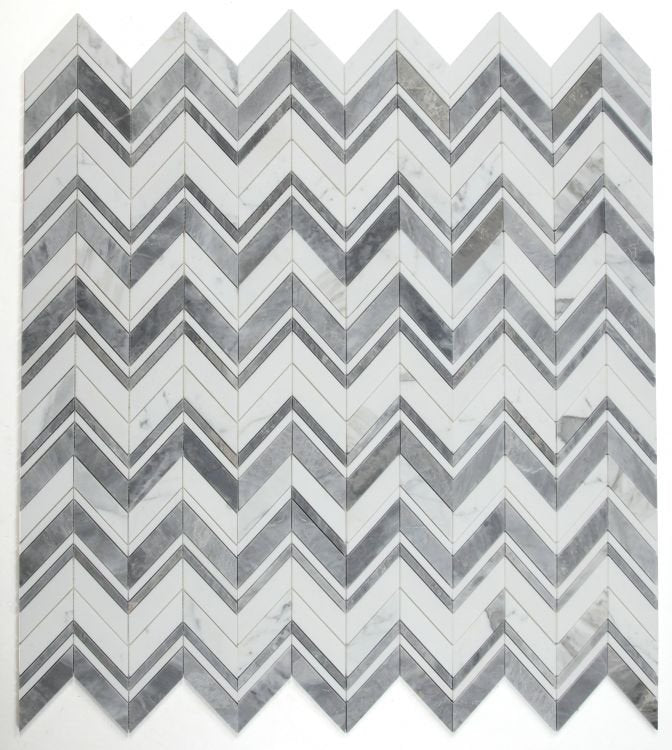 Chevron Ravenna Grey 11.75 x 12.25