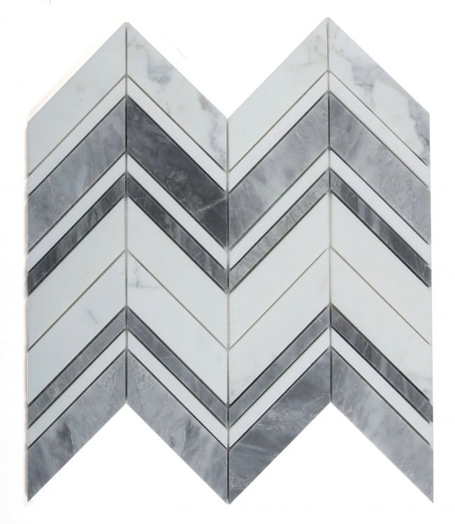 Chevron Ravenna Grey 11.75 x 12.25