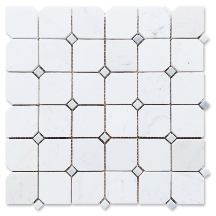 Clipped Square Milky White Honed 11.75 x 11.75 - Hexagon Interiors