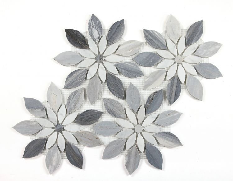 Daisy Bloom Blue 11.75 x 13.25 - Hexagon Interiors