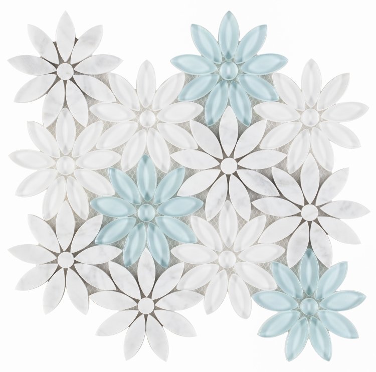 Daisy Blue 10 x 11.25 - Hexagon Interiors