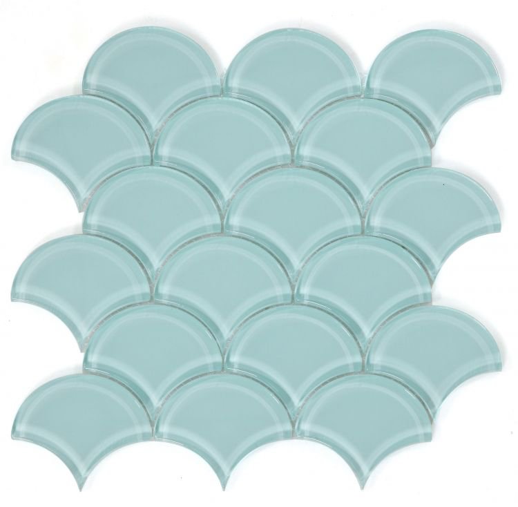 Dragon Scale Mint 9.5 x 9.5 - Hexagon Interiors