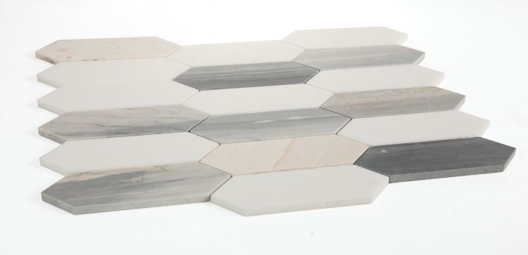 Elongated Hex Blue New 11.75 x 15