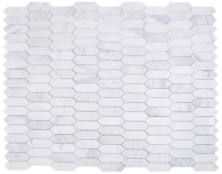 Elongated Hex White 11.75 x 15