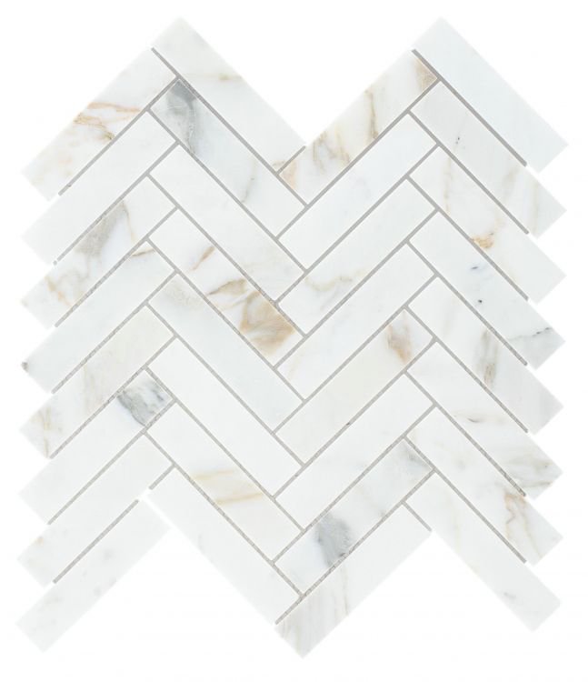 Herringbone Calacatta Gold Polished 11.25 x 11.25