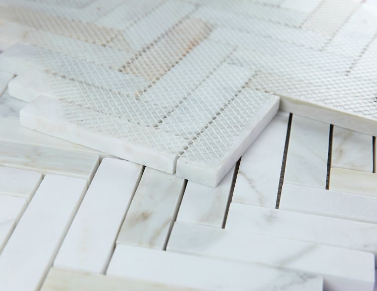 Herringbone Calacatta Gold Polished 11.25 x 11.25