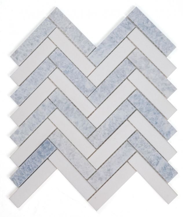 Herringbone Crystal Ocean 11.25 x 11.25 - Hexagon Interiors