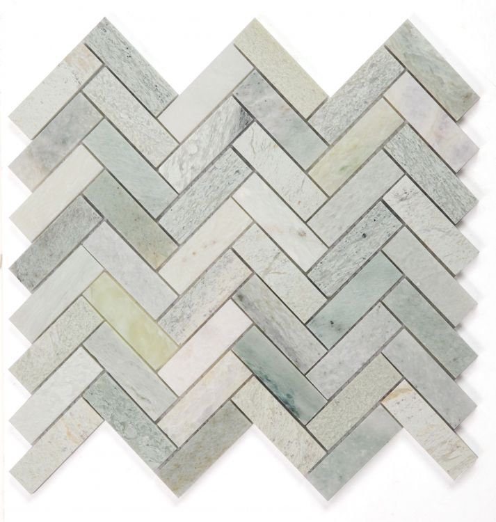 Herringbone Green 11 x 12.5 - Hexagon Interiors