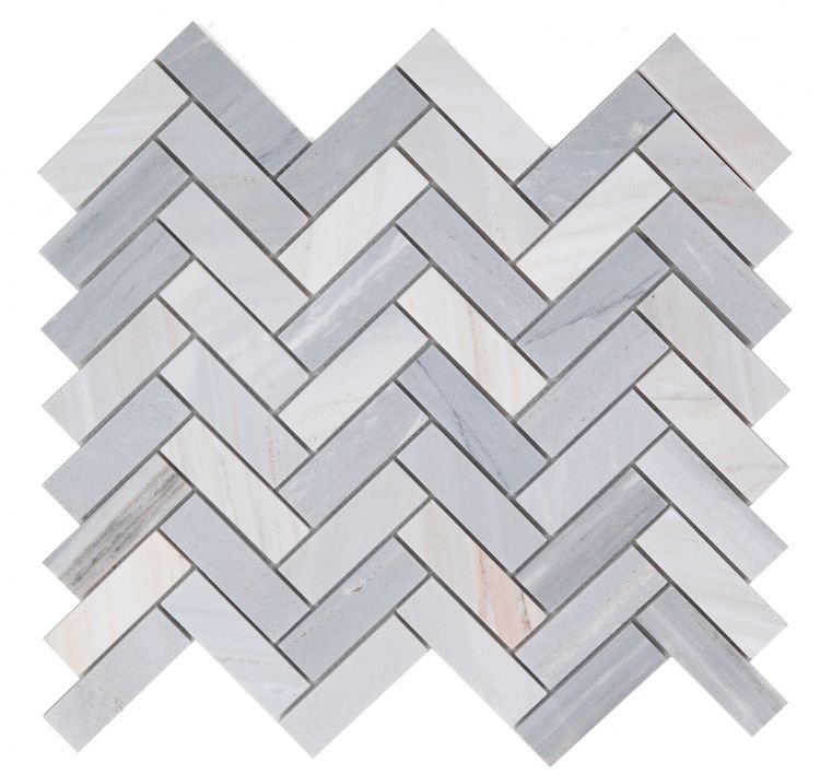 Herringbone Italian Blue 11 x 12.5 - Hexagon Interiors