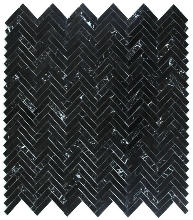 Herringbone Marquina 11.25 x 11.25