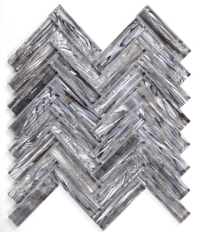 Herringbone Shell Silver 11 x 11 - Hexagon Interiors