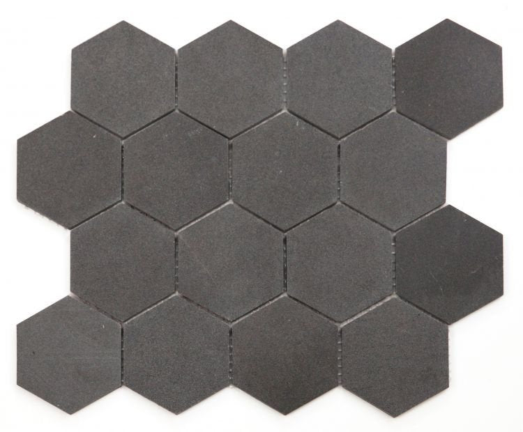 Hexagon Basalt 3 x 3 10.25 x 11.75 - Hexagon Interiors