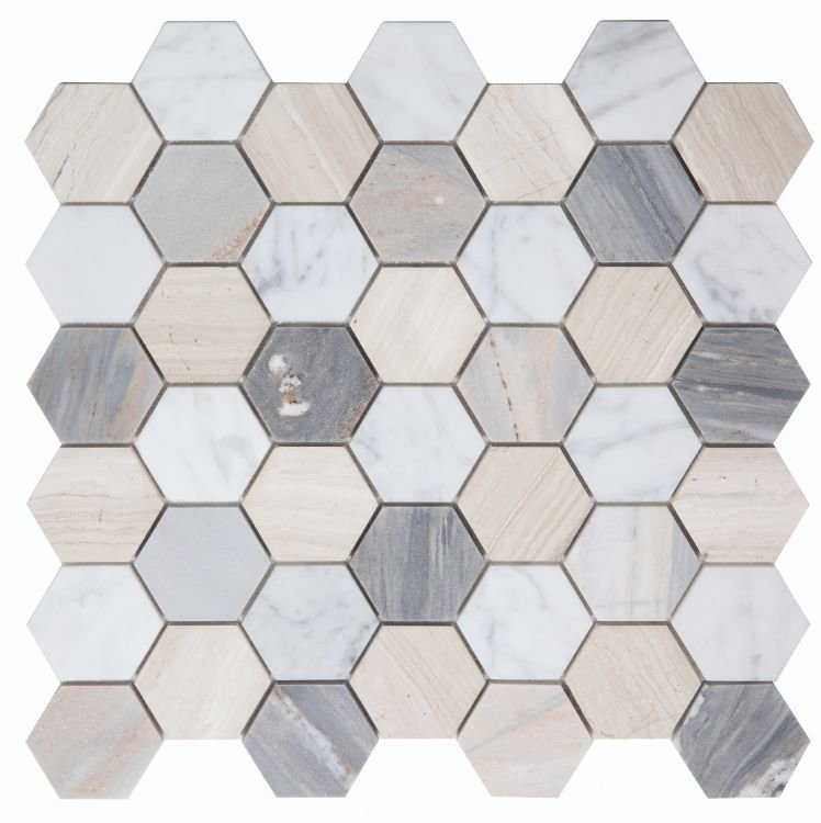 Hexagon Blue 2 x 2 11.75 x 12 - Hexagon Interiors