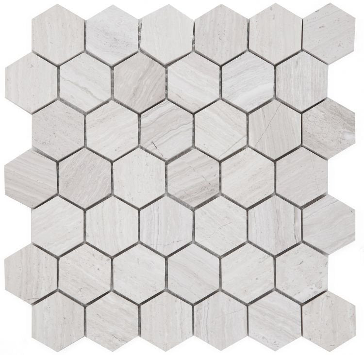 Hexagon Grey 2 x 2 12 x 12 - Hexagon Interiors