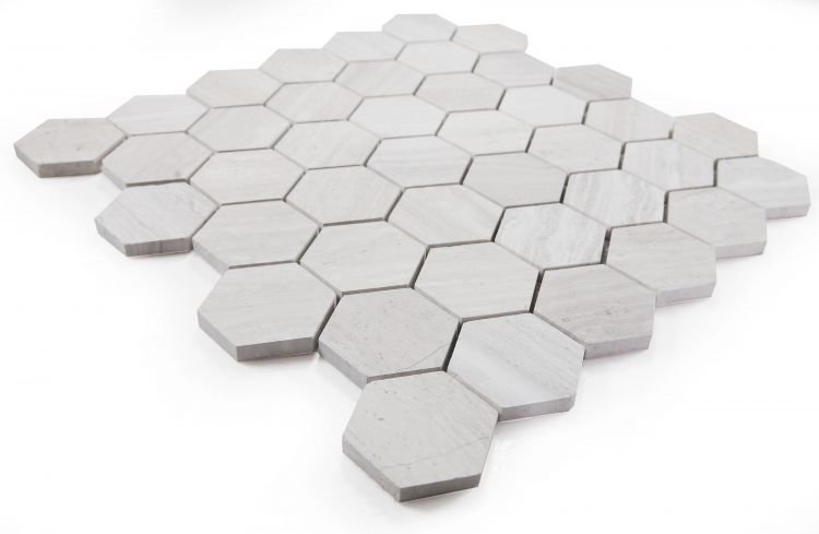 Hexagon Grey 2 x 2 12 x 12