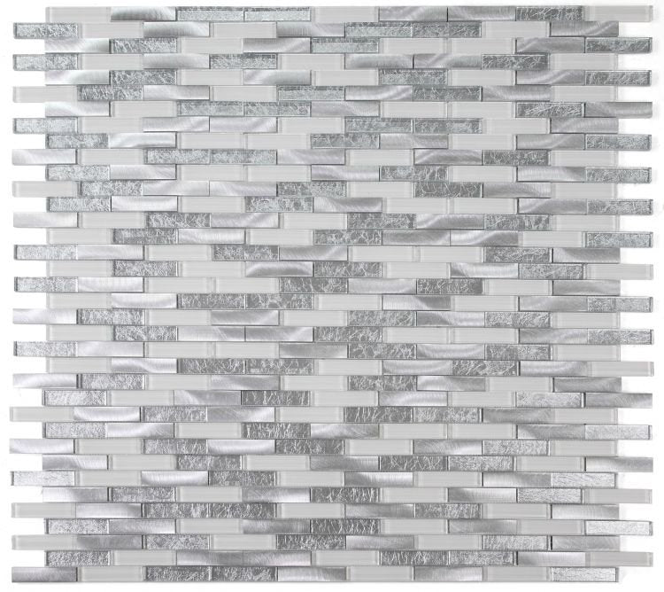 Linear Metallic Silver 11.75 x 11.75