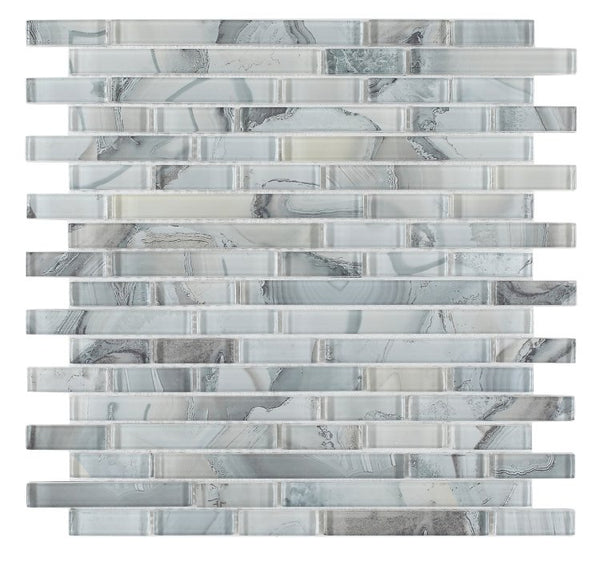 Light Grey Shell Linear Shell Grey 11.75 x 12