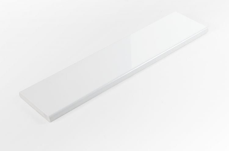 Malaysia Roy White Polished Bullnose 3 x 12 - Hexagon Interiors