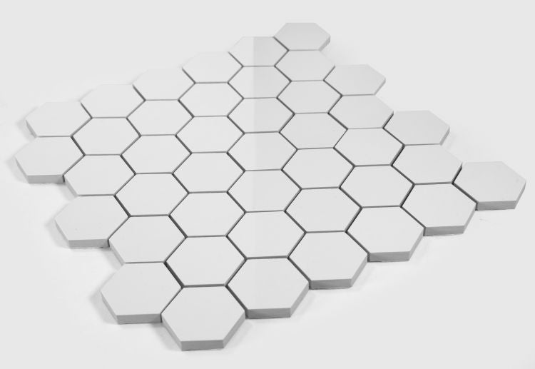 Malaysia Roy White Polished Hexagon 2 x 2 12 x 12 - Hexagon Interiors