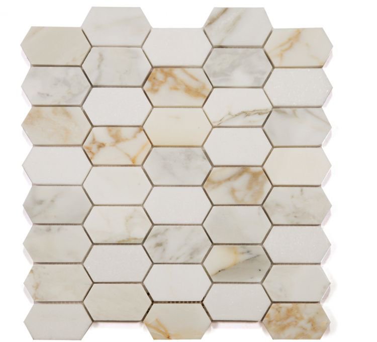 Montage Calacatta Gold Honed 12.5 x 13.25 - Hexagon Interiors