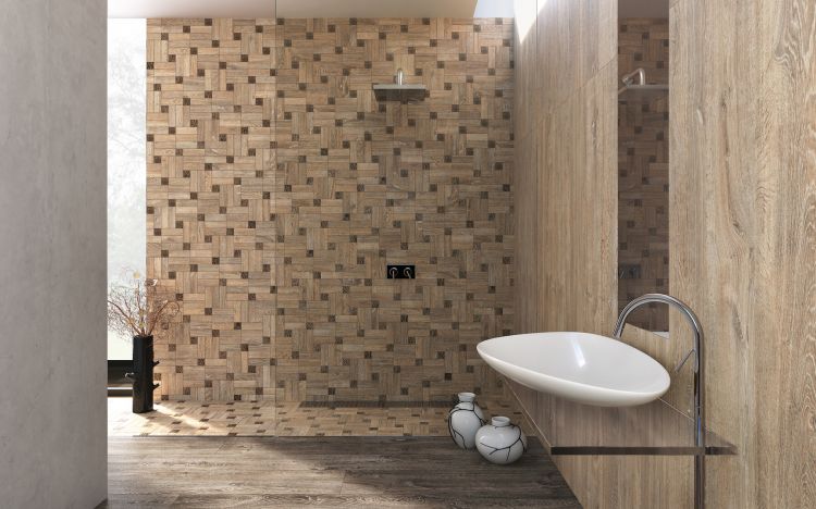 OB01 Beige Mosaic 14 x 16 - Hexagon Interiors