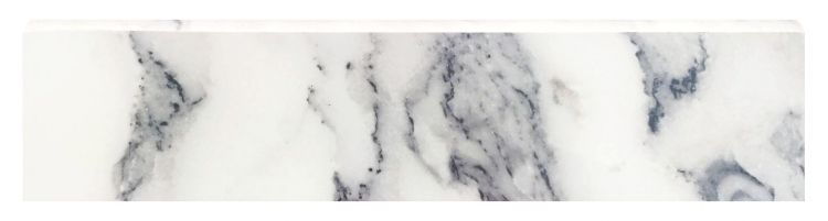 Origines Argent Glossy Bullnose 3 x 12 - Hexagon Interiors