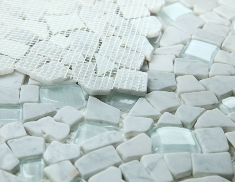 Pebble Carrara 12 x 12 - Hexagon Interiors