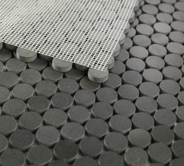 Penny Marble Basalt 11 x 11.75 Mosaic Tile