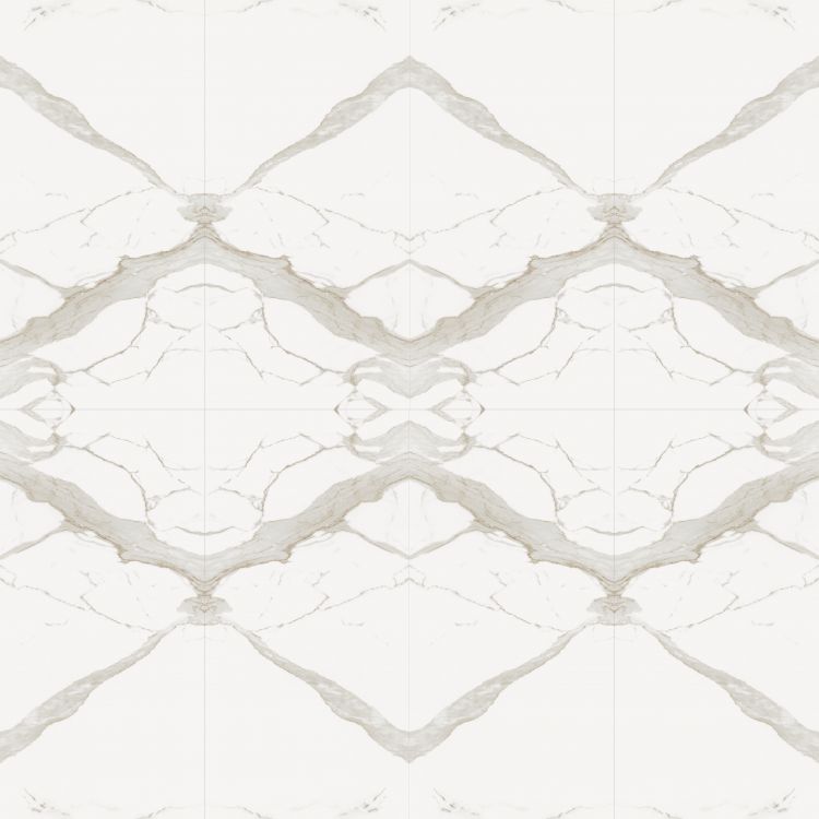 Prestigio Calacatta Lucido Book Match 60 x 60 - Hexagon Interiors