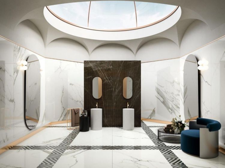 Prestigio Statuario Lucido 48 x 48 - Hexagon Interiors