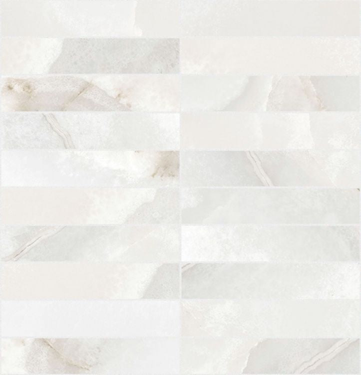 Reves Perle Matte Mosaico 1 x 6 12 x 12 - Hexagon Interiors