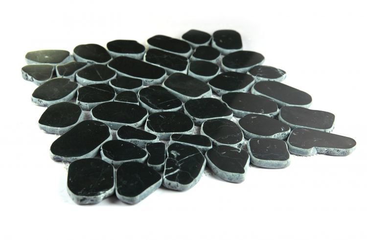River Stone Marquina 12 x 12 - Hexagon Interiors